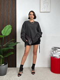 Felpa Oversize Raw Edge