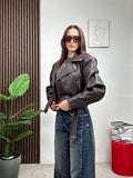 Giubbino Biker Cropped