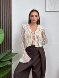 Cardigan in pizzo
