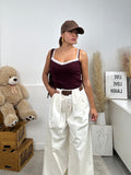 Top con richiamo bianco