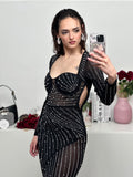 Vestito lungo strass
