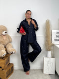 Coordinato in denim con svarovski