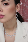 Set foglie con strass
