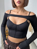 Maglia a due pezzi a costine