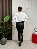 Maglia Cropped Feather Chic