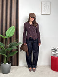 Giacca Doppiopetto Suede Chic