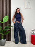 Pantalone Gessato Nodo Chic