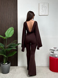 Jumpsuit Draped Back Elegance