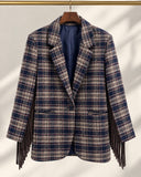 Blazer Check Fringe