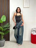 Top Corsetto Gessato