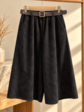 Bermuda Wide Leg Suede