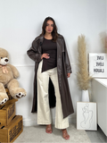 Trench lungo in ecopelle