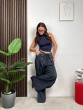 Pantalone Gessato Nodo Chic