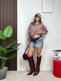 Camicia Crop Country Check