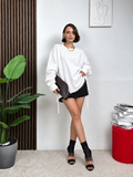 Felpa Oversize Raw Edge