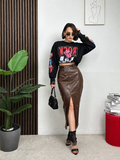 Gonna Midi Ecopelle Urban
