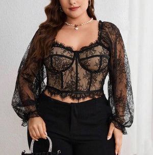 Maglia in pizzo CURVY