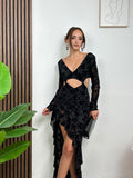 Abito Nero in Pizzo