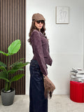 Giacca Doppiopetto Suede Chic