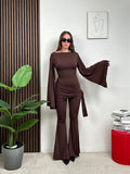 Jumpsuit Draped Back Elegance