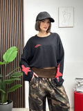 Felpa Crop Star Vibes