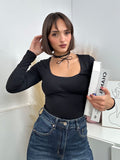 Body con scollo rotondo