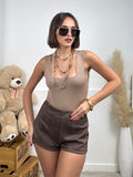 Shorts in camoscio