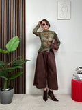 Bermuda Wide Leg Suede