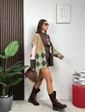 Cardigan Patchwork Diamond