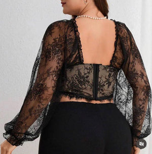 Maglia in pizzo CURVY