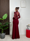 Abito Lungo Sequin Couture