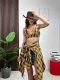 Camicia e Top a Quadri Western