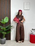 Pantalone palazzo a quadri