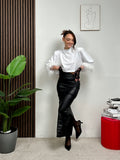 Maglia Cropped Feather Chic