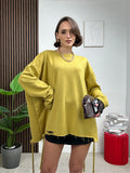 Felpa Oversize Raw Edge