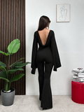 Jumpsuit Draped Back Elegance