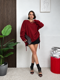 Felpa Oversize Raw Edge