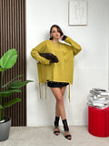 Felpa Oversize Raw Edge
