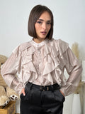 Camicia con voilant