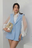 Gilet con bottoni oro