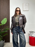 Giubbino Biker Cropped