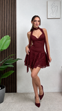 Abito Mini Lace Corset