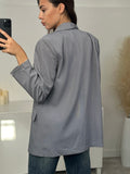 Giacca oversize gessata