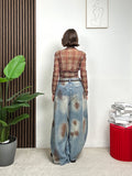 Maglia Crop Tartan