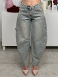 Jeans BALLOONS sabbiato con strass