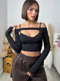 Maglia a due pezzi a costine