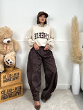 Pantalone balloon in simil raso