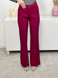 Pantalone a zampa con riga centrale