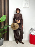 Maglia Crop in Pizzo con Ruches