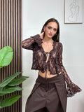 Cardigan in pizzo